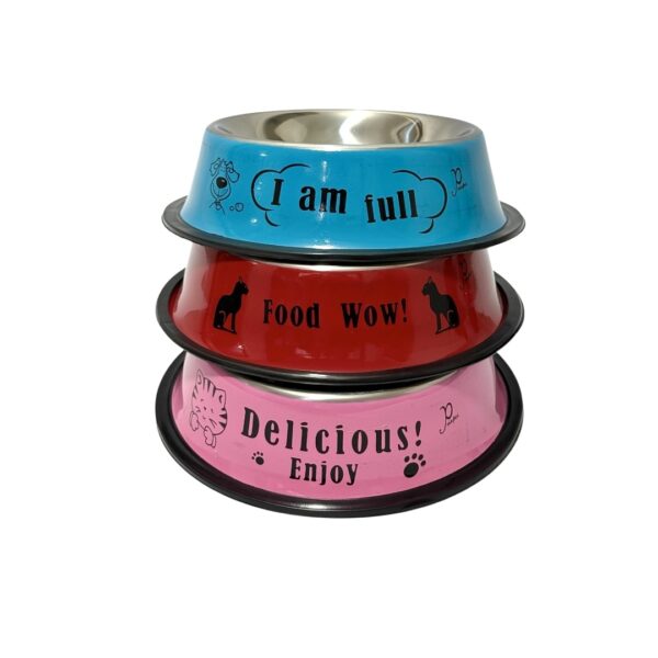 COMEDERO ACERO COLORES 18CM