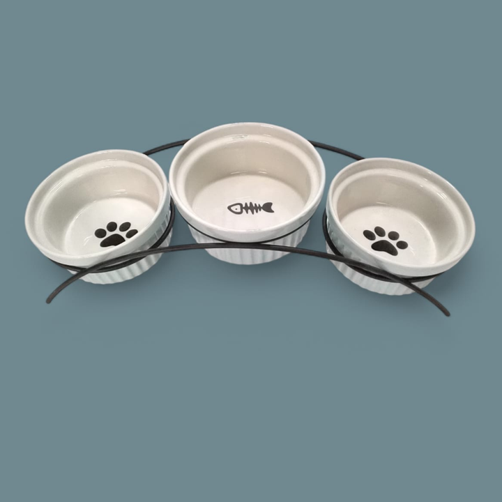 COMEDERO CERAMICA TRIPLE