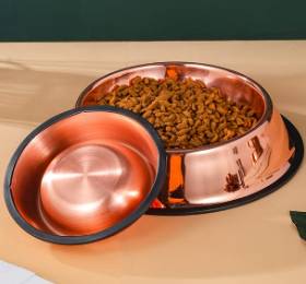 TAZÓN DE ACERO ROSE GOLD 26CM