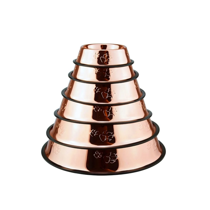 TAZÓN DE ACERO ROSE GOLD 33CM