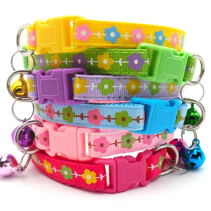COLLAR PARA MASCOTAS FLORES