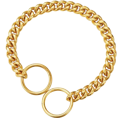 COLLAR DE AHOGO MARTILLADA DORADA 60CM