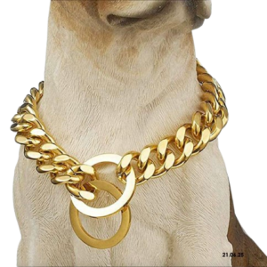 COLLAR DE AHOGO MARTILLADA DORADA 55CM