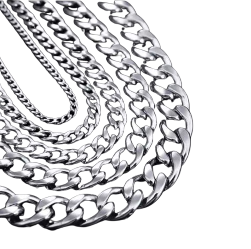 COLLAR DE AHOGO MARTILLADA PLATEADA 60CM - Image 2