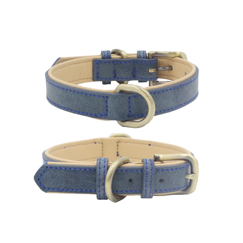 COLLAR DE LUJO EN CUERO TALLA S