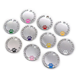 PLACA REDONDA HUELLA DIAMANTE