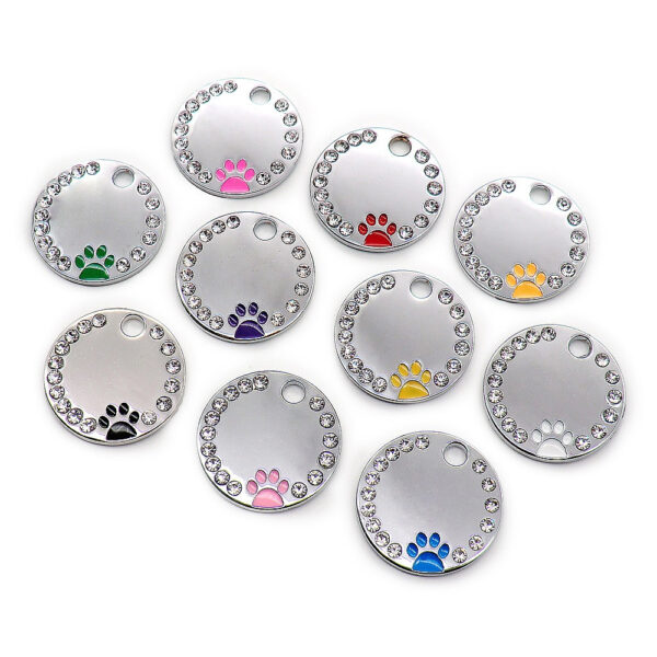 PLACA REDONDA HUELLA DIAMANTE