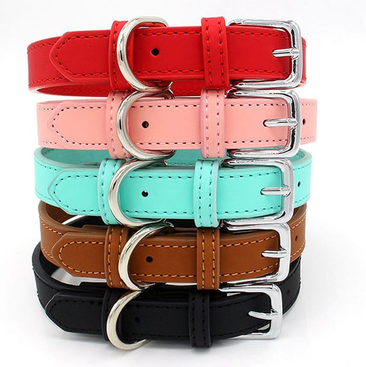 COLLAR CUERO COLORES TALLA XS