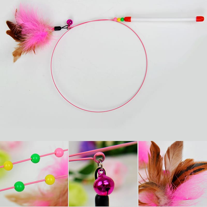 VARA PARA MASCOTAS CON PLUMA