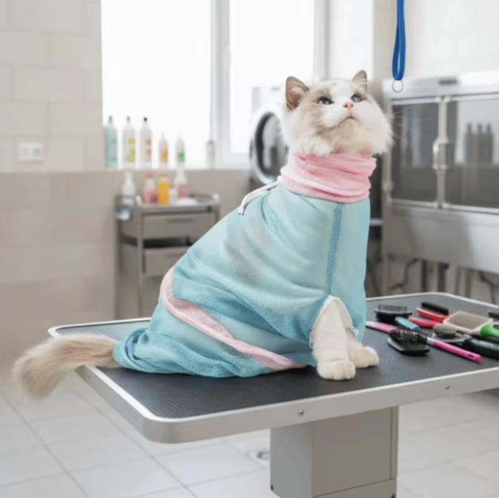 BOLSA DE BAÑO PARA GATO